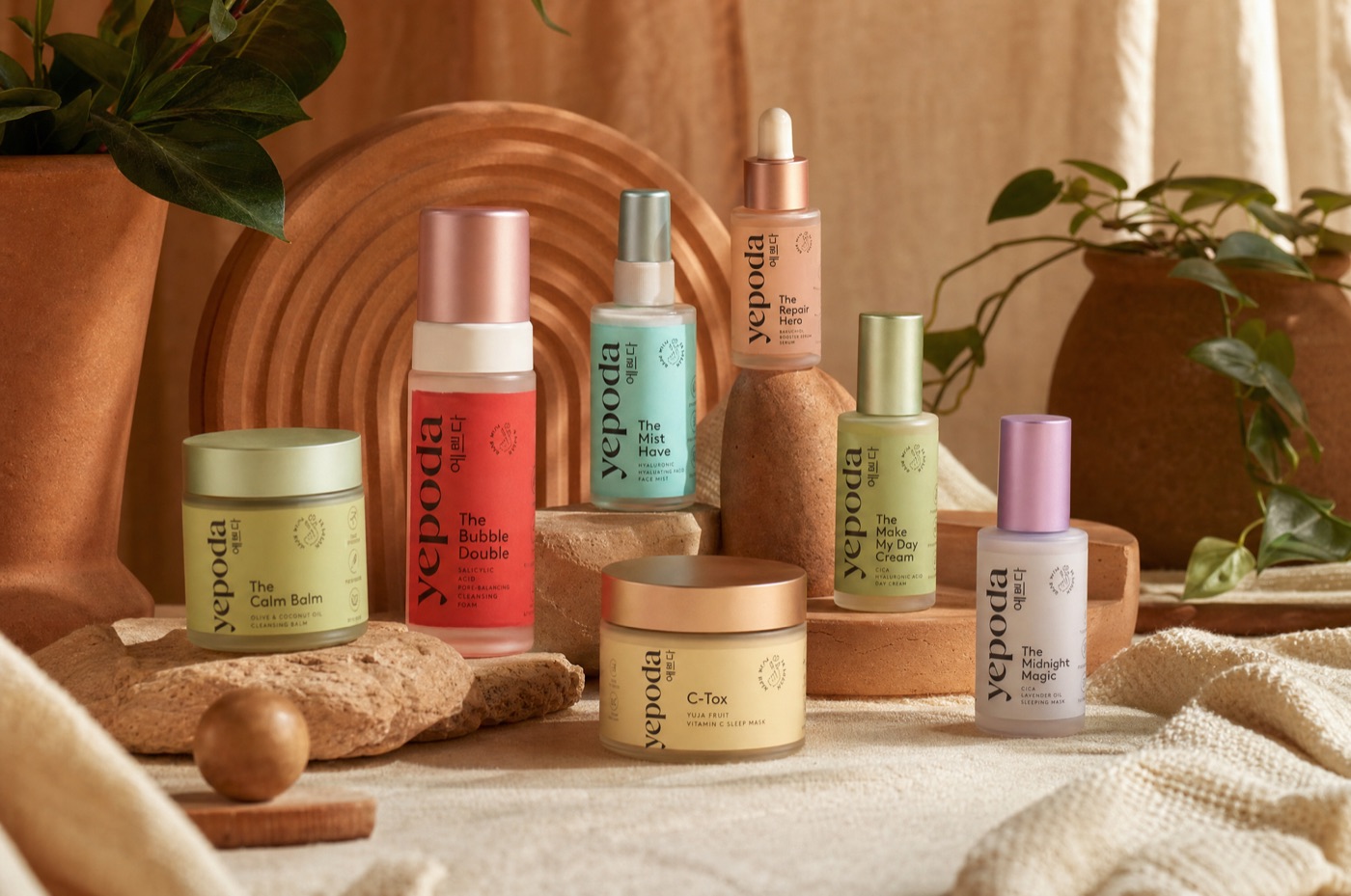 Gamme de produits de soin Yepoda